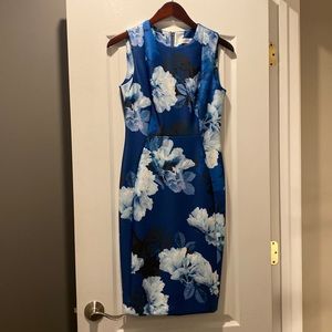 Calvin Klein pencil floral dress - size 4